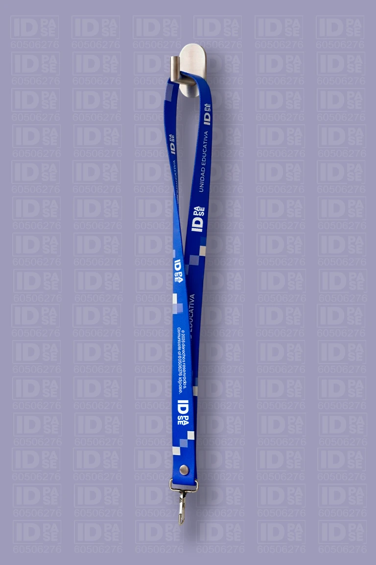 Lanyard o Cinta para Cuello - Modelo Azul Educativo/Institucional
